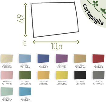 BIGLIETTO SINGOLO - 7X11 CM - CARTAPAGLIA MONOCOLORE (COD. CR19)