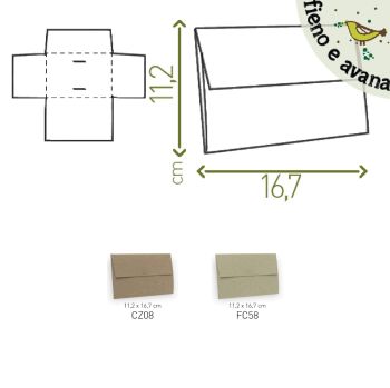 BUSTA MODELLO PASSANASTRO - FORMATO 11,2X16,6 CM - CARTONCINO ECOLOGICO