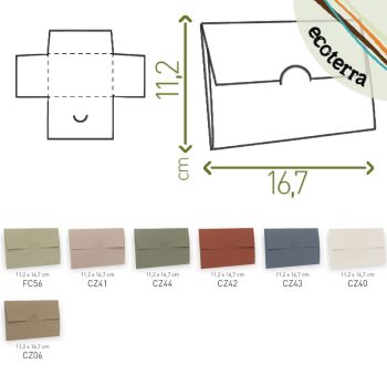 BUSTA CON CHIUSURA A INCASTRO - FORMATO 16,7X11,2 CM - CARTONCINO ECOLOGICO