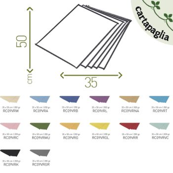 CARTONCINO CARTAPAGLIA - 35X50 CM - 200 GR (COD. RC09)
