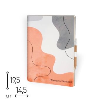 WATERPROOF NOTEBOOK - CUCITO - 80 PAGINE PUNTINATE - 14,5X19,5 CM (cod. A1244)