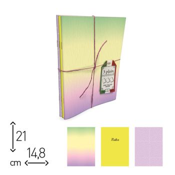 SPILLATI - 15X21 CM - 48 PAGINE NEUTRE - TRIPACK FANTASY MIX (COD. A1530)