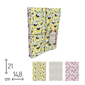 SPILLATI - 15X21 CM - 48 PAGINE NEUTRE - TRIPACK FIORI DI CAMPO (COD. A1531)