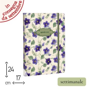 AGENDA SETTIMANALE 2027 - 17X24 CM - FIORI VIOLA (COD. AA04)