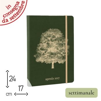 AGENDA SETTIMANALE 2027 - 17X24 CM - ALBERO IN VERDE (COD. AA06)