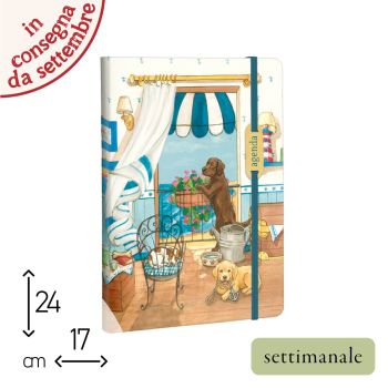 AGENDA SETTIMANALE 2027 - 17X24 CM - CANI (COD. AA08)