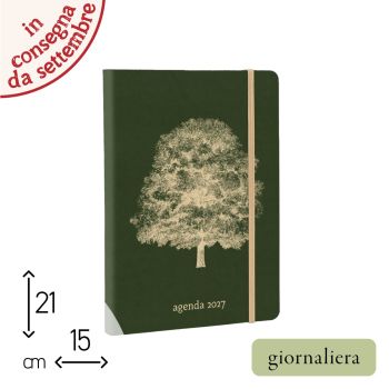 AGENDA GIORNALIERA 2027 - 15X21 CM - ALBERO IN VERDE (COD. AA16)