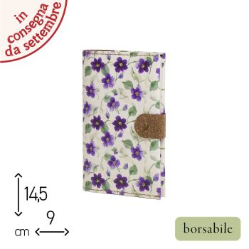 AGENDA BORSABILE SETTIMANALE 2027 - 9X14,5 CM - FIORI VIOLA (COD. AA24)