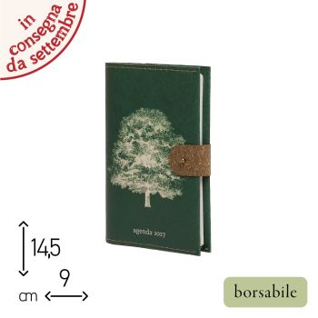 AGENDA BORSABILE SETTIMANALE 2027 - 9X14,5 CM - ALBERO IN VERDE (COD. AA26)