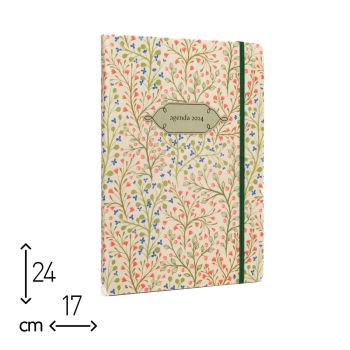 AGENDA SETTIMANALE MELLIE FLOWER 2024 - 17X24 CM  (cod. AE06) 