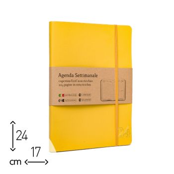 AGENDA SETTIMANALE GIALLA ECOCUOIO 2024 - 17X24 CM  (cod. AE13) coming soon