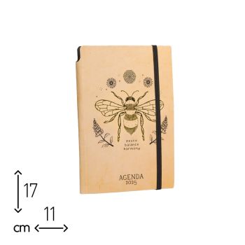 AGENDA BORSABILE SETTIMANALE APE REGINA ORO  2025 - 11X17 CM  (cod. AE27)  