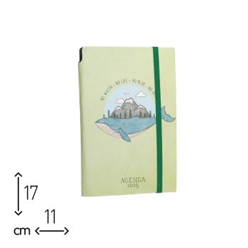 AGENDA BORSABILE SETTIMANALE MONTAGNA E BALENA 2025 - 11X17 CM  (cod. AE30)  