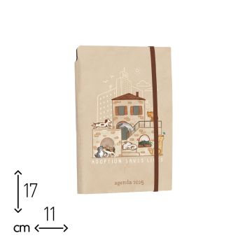AGENDA BORSABILE SETTIMANALE CATS DOGS 2025 - 11X17 CM  (cod. AE34)  