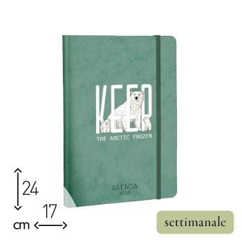 AGENDA SETTIMANALE 2026 - 17X24 CM - KEEP THE ARTIC FROZEN (COD. AE60)