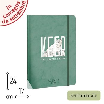 AGENDA SETTIMANALE 2026 - 17X24 CM - KEEP THE ARTIC FROZEN (COD. AE60)