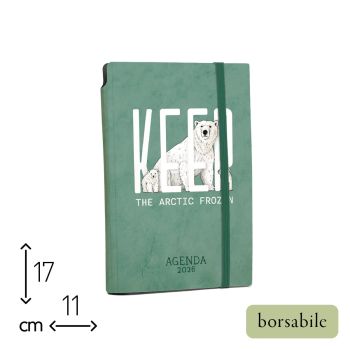 AGENDA BORSABILE SETTIMANALE 2026 - 11X17 CM - KEEP THE ARTIC FROZEN (COD. AE80)