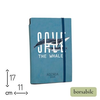 AGENDA BORSABILE SETTIMANALE 2026 - 11X17 CM - SAVE THE WHALES (COD. AE81)