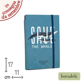 AGENDA BORSABILE SETTIMANALE 2026 - 11X17 CM - SAVE THE WHALES (COD. AE81)