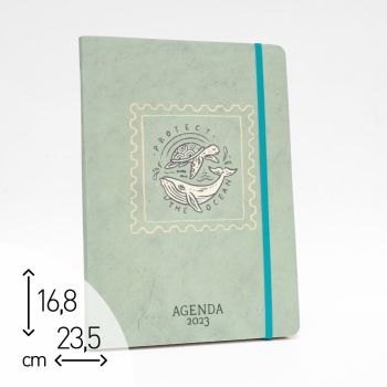 AGENDA SETTIMANALE 2023 "BALENA E TARTARUGA" - 23,5X16,8 CM (cod. AG24)