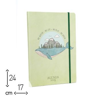 AGENDA SETTIMANALE MONTAGNA E BALENA 2025 - 17x24 CM  (cod. AG31) 
