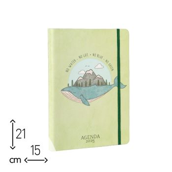 AGENDA GIORNALIERA MONTAGNA E BALENA 2025 - 15X21 CM (cod. AG36)