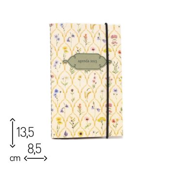 AGENDA TASCABILE SETTIMANALE 2023 "FIORI DI PRATO" - 8,5X13,5 CM (cod. AG92)