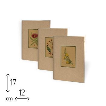 QUADERNO SPILLATO - PAGINE IN CARTAPAGLIA NON STAMPATE - 12X17 (cod. CP08)