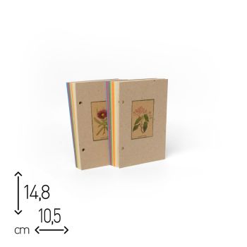 RICAMBIO FOGLI A6 - 10,5X14,8 CM - 90 FOGLI CARTAPAGLIA COLORATI NON STAMPATI (COD. CP27)