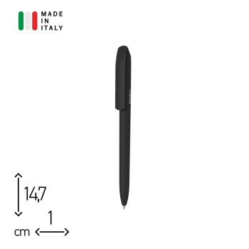 PENNA A SFERA ZED IN PLASTICA RICICLATA - TOTAL BLACK (COD. CPR143)