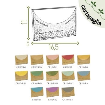 SET 20 BUSTE CARTAPAGLIA - 11X16,5 CM (COD. CR10)