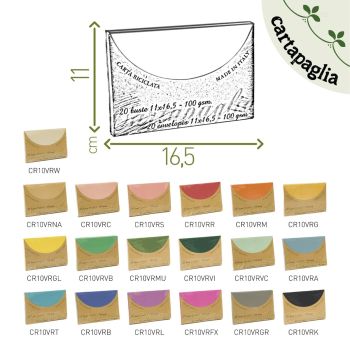 SET 20 BUSTE CARTAPAGLIA - 11X16,5 CM (COD. CR10)