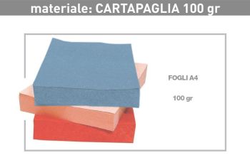 FOGLI A4 MONOCOLORE - 100 GR - "CARTAPAGLIA" (cod. CR16)