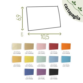 BIGLIETTO SINGOLO - 7X11 CM - CARTAPAGLIA MONOCOLORE (COD. CR19)