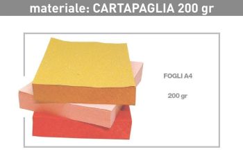 CARTONCINI A4 MONOCOLORE - 200 GR - "CARTAPAGLIA" (cod. CR22)