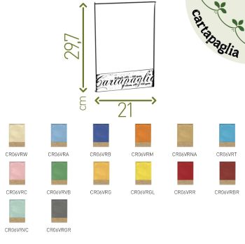SET 30 FOGLI CARTAPAGLIA - A4 - 100 GR (COD. CR06)