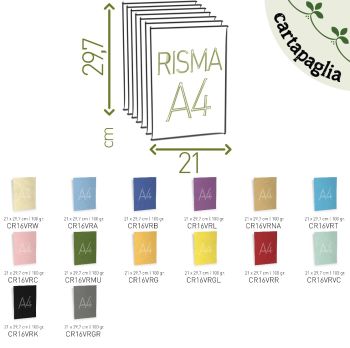FOGLI CARTAPAGLIA - A4 - 100 GR (COD. CR16)