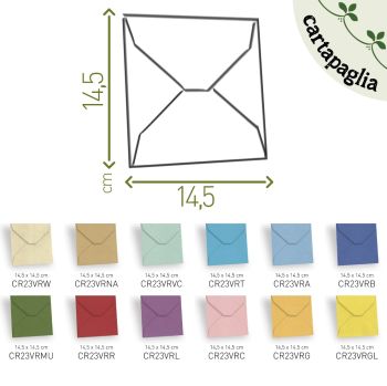 BUSTE - 14,5X14,5 CM - CARTAPAGLIA MONOCOLORE (COD. CR23)