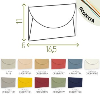 BUSTE ECOTERRA MONOCOLORE - 11X16,5 CM