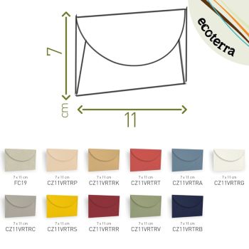 BUSTE ECOTERRA MONOCOLORE - 7X11 CM (COD. CZ11)