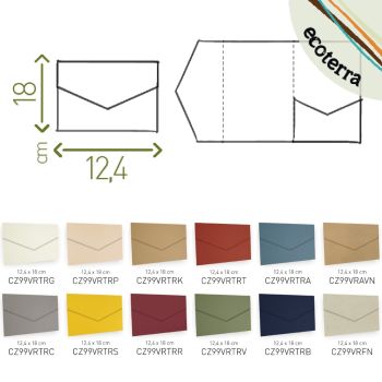 BUSTA CON TASCA INTERNA - FORMATO CHIUSO 12,4X18 CM - CARTONCINO ECOLOGICO (COD. CZ99)