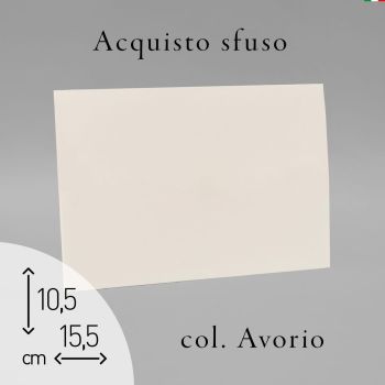 BIGLIETTO CARTA ECOTERRA AVORIO 15,5X10,5 - 150 gr (cod. CZ50)