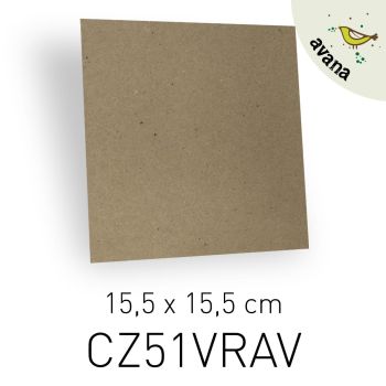 BIGLIETTO SINGOLO - 15,5X15,5 CM - CARTONCINO AVANA (COD. CZ51VRAV)