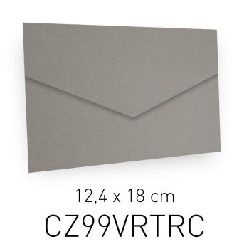 ECOTERRA GRIGIO - BUSTA CON TASCA INTERNA - 12,4X18 CM (COD. CZ99VRTRC)