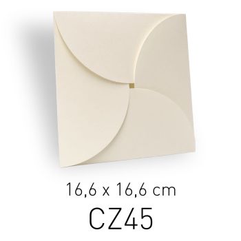 ECOTERRA AVORIO - BUSTA CHIUSURA PETALO - 16,6X16,6 CM (COD. CZ45)