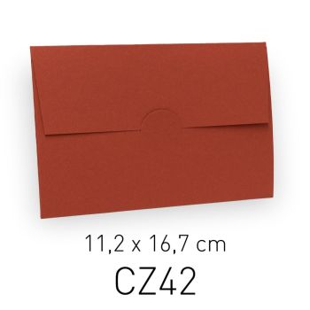 ECOTERRA ROSSO - BUSTA CHIUSURA INCASTRO - 11,2X16,7 CM (COD. CZ42)