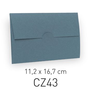 ECOTERRA AZZURRO - BUSTA CHIUSURA INCASTRO - 11,2X16,7 CM (COD. CZ43)