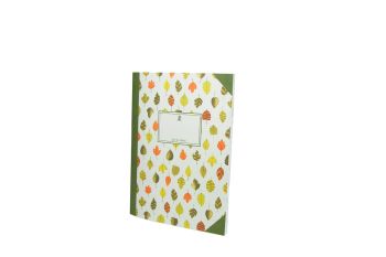 QUADERNO SPILLATO "FOGLIE DI ALFABET" - RIGHE - MEDIO(cod. FA05)