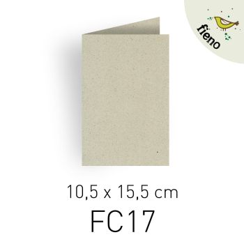 BIGLIETTO DOPPIO - FORMATO CHIUSO 10,5X16 CM - CARTA FIENO (COD. FC17)