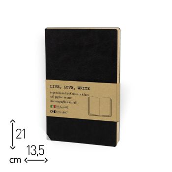 QUADERNO BROSSURATO  "LIVE, LOVE, WRITE" - 128 PAGINE NEUTRE - 13,5X21 CM (cod. LL02)